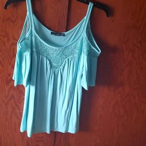 Blue top with sleeves